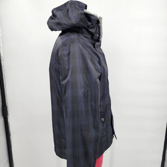 BURTON Dutchess Insulated Black Tone On Tone Plaid Snowboard Jacket M NWT - Picture 10 of 16
